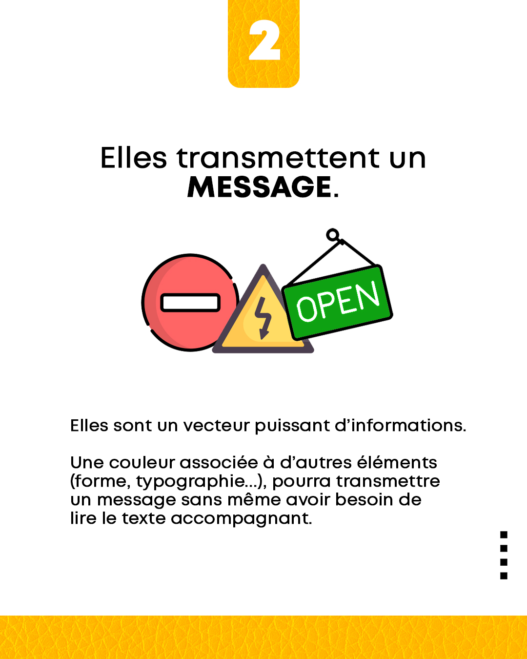 couleurs importantes message