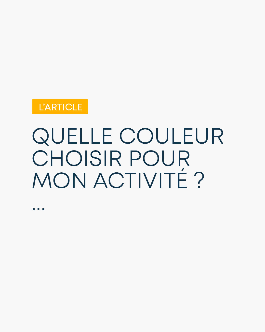 couleur activité